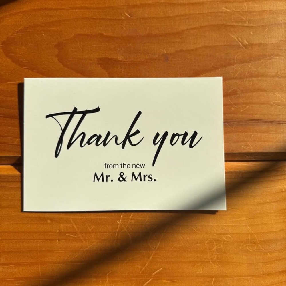 Elegant Thank You Card for Newlyweds
